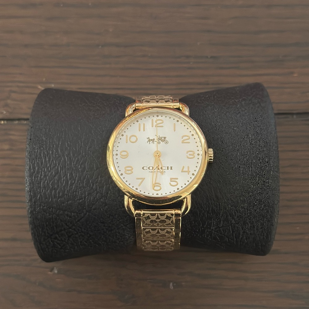 Coach Gold Tone White Dial Women's Watch